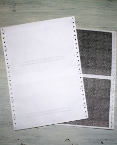 3-vrstvový tabelačný papier - diskrétne výplatné pásky